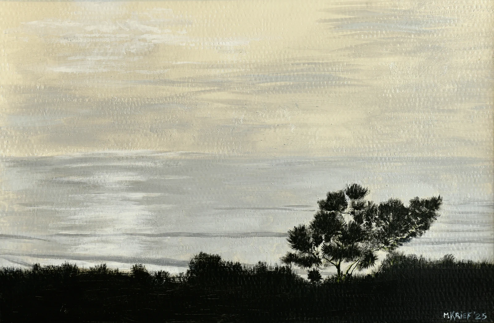 Black tree atmospheric landscape