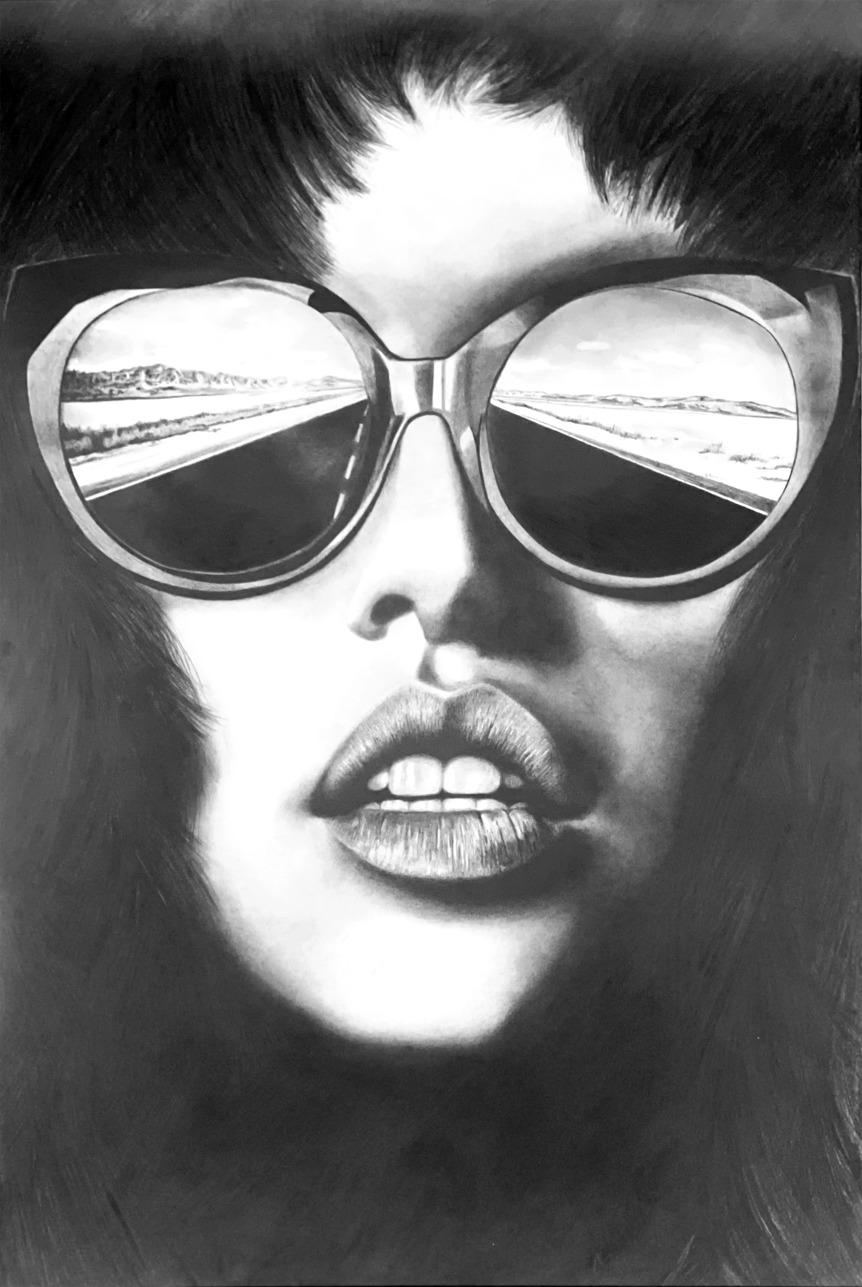 The Road Ahead graphite portrait