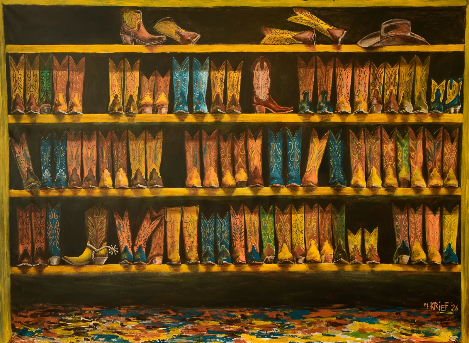 Large Western Boots commission by Michael Krief